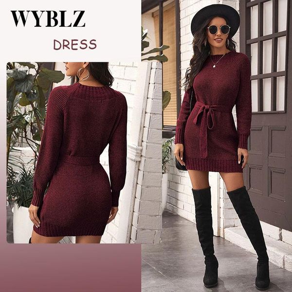 casual dresses fashion knitted dress women 2021 autumn winter half high collar elegant charming midi long sleeve bandage solid, Black;gray
casual dresses fashion knitted dress women 2021 autumn winter half high collar elegant charming midi long sleeve bandage solid, Black;gray