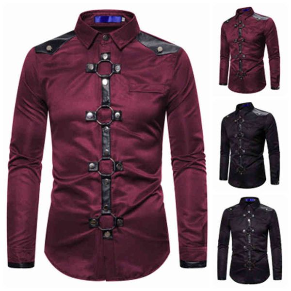men's casual shirts mens gothic style rivets fashion trend long sleeve cardigan lapel neck slim spring male single breasted costumes j, White;black
men's casual shirts mens gothic style rivets fashion trend long sleeve cardigan lapel neck slim spring male single breasted costumes j, White;black