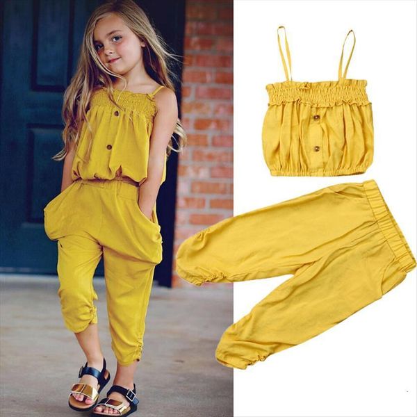 1 5y toddler kid baby girl clothes sets solid strap long pants casual outfits set, White
1 5y toddler kid baby girl clothes sets solid strap long pants casual outfits set, White