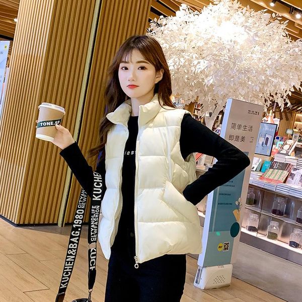 women's vests autumn and winter cotton vest women loose down jacket students casual thickening warm all-match short, Black;white
women's vests autumn and winter cotton vest women loose down jacket students casual thickening warm all-match short, Black;white