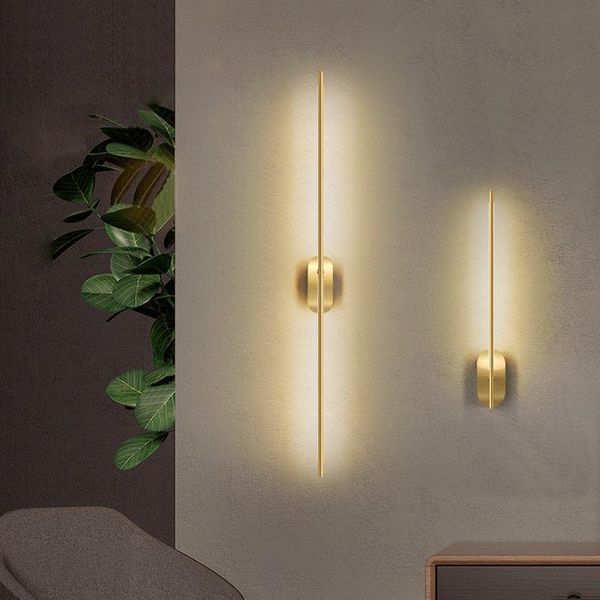 light luxury all copper wall lamp nordic minimalist living room bedroom bedside aisle led strip personality creative
light luxury all copper wall lamp nordic minimalist living room bedroom bedside aisle led strip personality creative