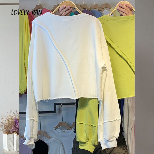 women's hoodies & sweatshirts spring patchwork sweatshirt loose solid o-neck lantern sleeve female streetwear lady pullover n97q, Black
women's hoodies & sweatshirts spring patchwork sweatshirt loose solid o-neck lantern sleeve female streetwear lady pullover n97q, Black