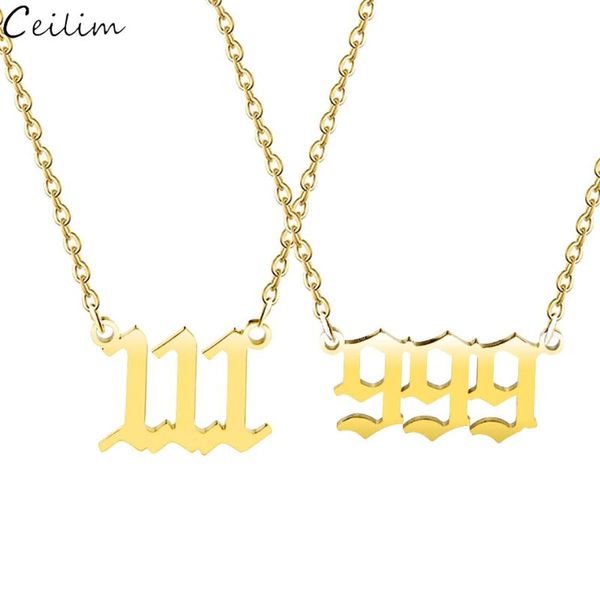 pendant necklaces fashion 111 222 999 angel number necklace for women stainless steel choker collier femme birthday gift, Silver
pendant necklaces fashion 111 222 999 angel number necklace for women stainless steel choker collier femme birthday gift, Silver