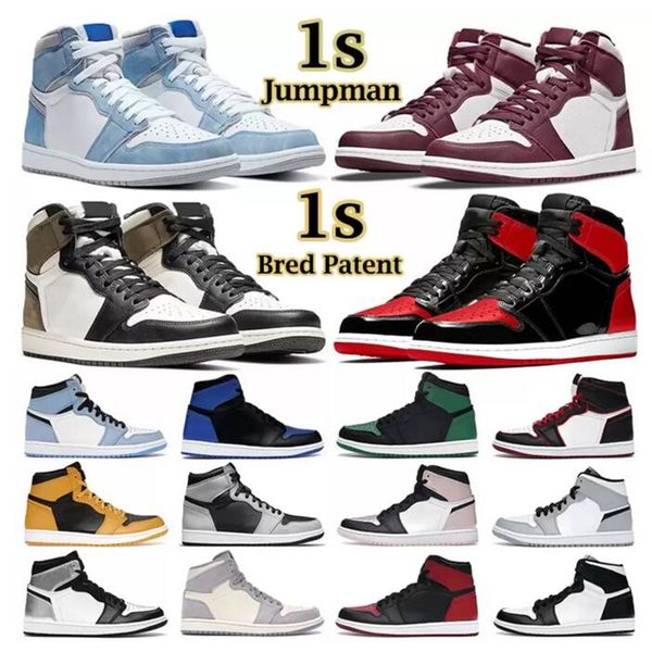men women basketball shoes 1s jumpman 1 high mid bordeaux atmosphere bred patent university blue hyper royal pale ivory mens trainers sports
men women basketball shoes 1s jumpman 1 high mid bordeaux atmosphere bred patent university blue hyper royal pale ivory mens trainers sports
