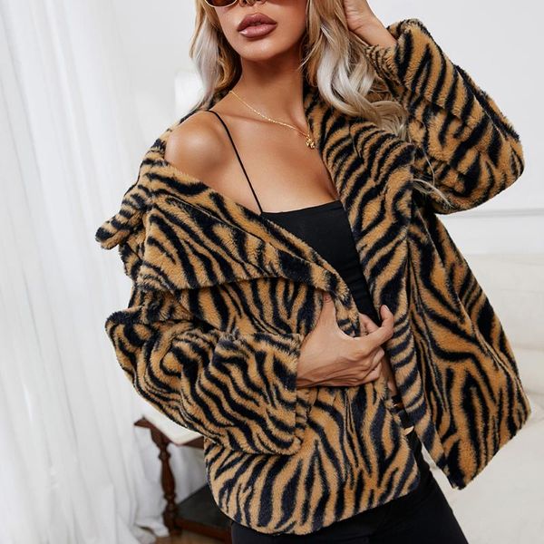 women's jackets vintage zebra striped autumn winter women loose lapel warm plush cardigan coat fashion leopard faux fur jacket brown, Black;brown
women's jackets vintage zebra striped autumn winter women loose lapel warm plush cardigan coat fashion leopard faux fur jacket brown, Black;brown