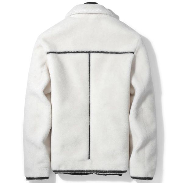 men's leather & faux real fur coat men sheep shearing 100% wool white autumn winter jacket mens clothing short d-91-8002kj1139, Black
men's leather & faux real fur coat men sheep shearing 100% wool white autumn winter jacket mens clothing short d-91-8002kj1139, Black