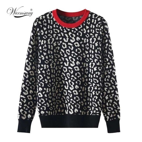 autumn winter women sweaters leopard knitted pullovers long sleeve contrast color crewneck jumpers sweter mujer c- 026 211022, White;black
autumn winter women sweaters leopard knitted pullovers long sleeve contrast color crewneck jumpers sweter mujer c- 026 211022, White;black