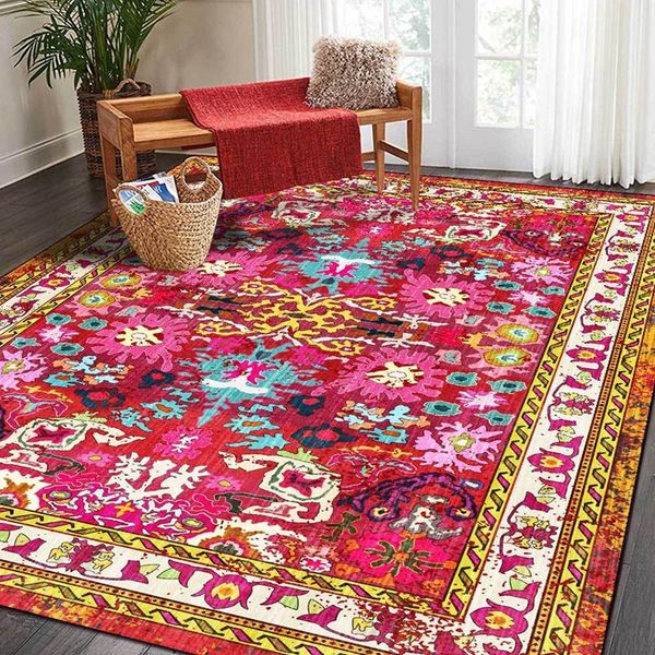 carpets retro persian style bedroom bedside area rugs ethnic rose red geometric flower printed hallway bath balcony non-slip floor mats
carpets retro persian style bedroom bedside area rugs ethnic rose red geometric flower printed hallway bath balcony non-slip floor mats