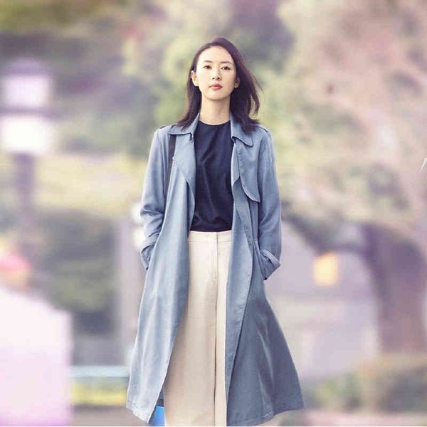 women's trench coats korean version of the long-sleeve temperament loosens smoky thin jacket blue outwear plus long-waist size with bel, Tan;black
women's trench coats korean version of the long-sleeve temperament loosens smoky thin jacket blue outwear plus long-waist size with bel, Tan;black