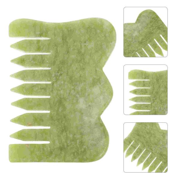 hair brushes 1pc comfortable comb practical natural jade (light green), Silver
hair brushes 1pc comfortable comb practical natural jade (light green), Silver