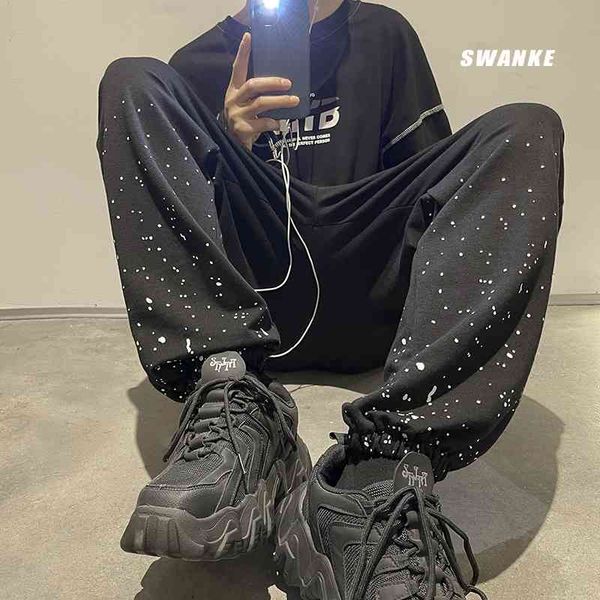 men's pants polka-dot drawstring korean fashion loose casual harajuku streetwear wide-leg straight-leg men 4oo9, Black
men's pants polka-dot drawstring korean fashion loose casual harajuku streetwear wide-leg straight-leg men 4oo9, Black