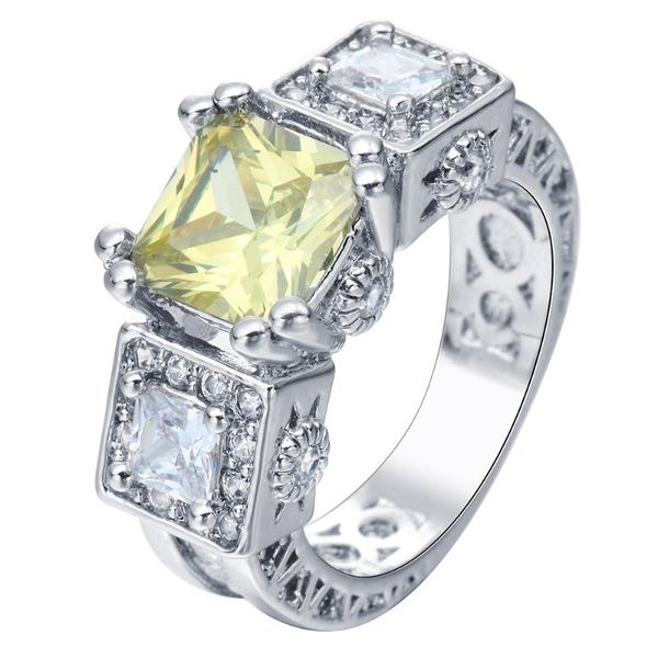 wedding rings 2021 large square imitation promise jewelry princess yellow whit cz finger women engagement, Slivery;golden
wedding rings 2021 large square imitation promise jewelry princess yellow whit cz finger women engagement, Slivery;golden