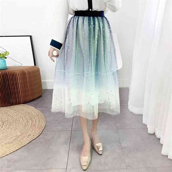summer elastic high waist thin star bright mesh skirt sweet fluffy simple women a-line long 210527, Black
summer elastic high waist thin star bright mesh skirt sweet fluffy simple women a-line long 210527, Black