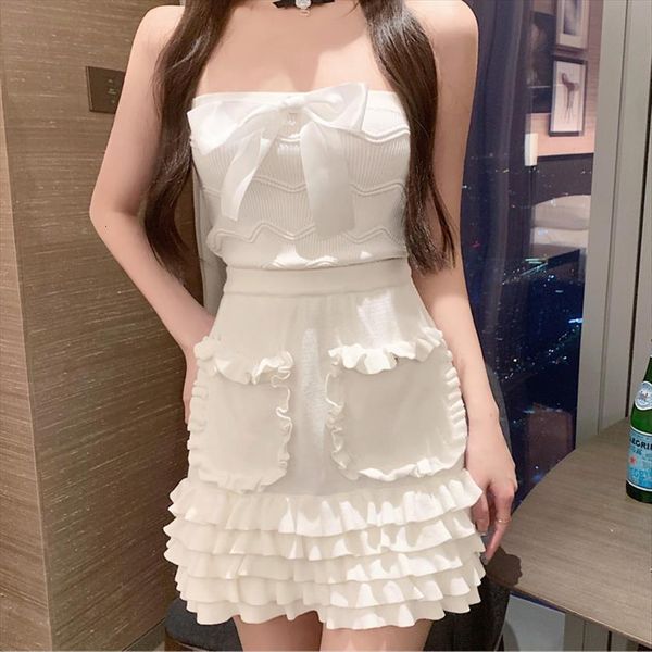 spring summer sweet 2 piece womens tracksuits set bow crop knitted mini skirt suits button up elegant skirts, Gray
spring summer sweet 2 piece womens tracksuits set bow crop knitted mini skirt suits button up elegant skirts, Gray