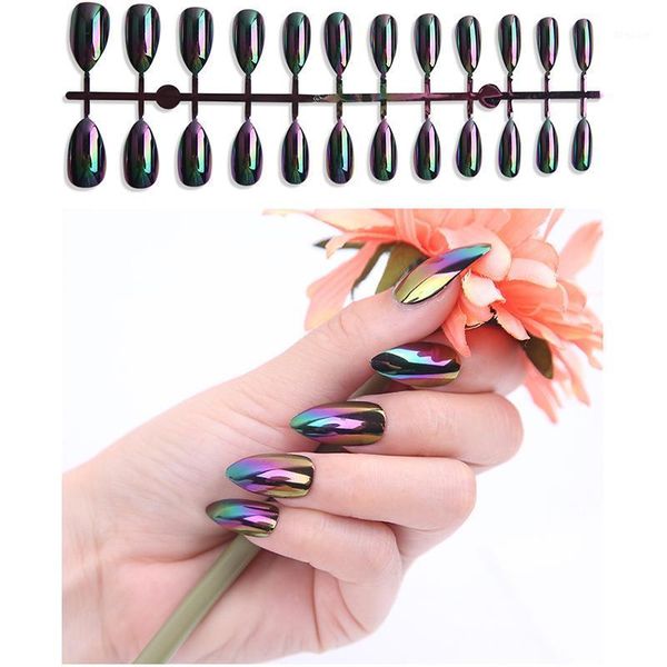 24pcs/kit reflective mirror light soft metal plating false french acrylic nail tips metallic artificial extension#&htd67&#%1, Red;gold
24pcs/kit reflective mirror light soft metal plating false french acrylic nail tips metallic artificial extension#&htd67&#%1, Red;gold