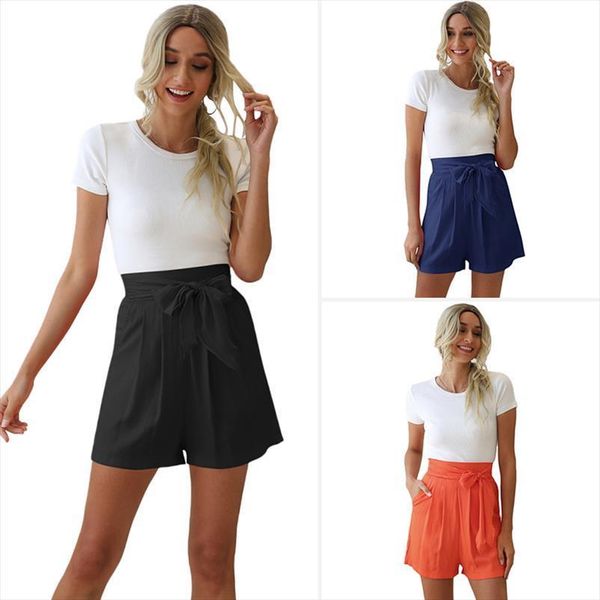 high waist style plus size women shorts loose solid color bandage bow summer beach party fashion office lady, White;black
high waist style plus size women shorts loose solid color bandage bow summer beach party fashion office lady, White;black