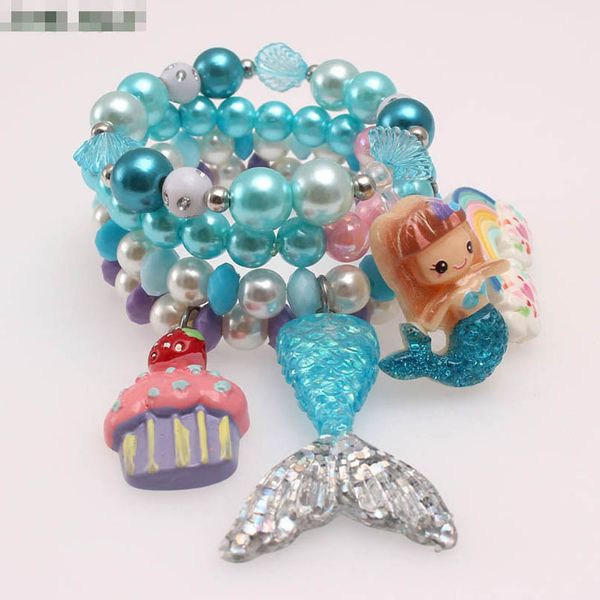 girls bracelet jewelry childrens accessories resin mermaid unicorn pendant children's princess ackley beaded accessory b8004, Red;brown
girls bracelet jewelry childrens accessories resin mermaid unicorn pendant children's princess ackley beaded accessory b8004, Red;brown