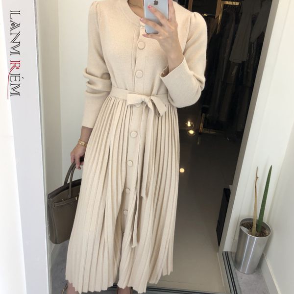 style loose single breasted dresses long-sleeved elegant knitted pleated sweater dress for women 2d1287 210507, Black;gray
style loose single breasted dresses long-sleeved elegant knitted pleated sweater dress for women 2d1287 210507, Black;gray