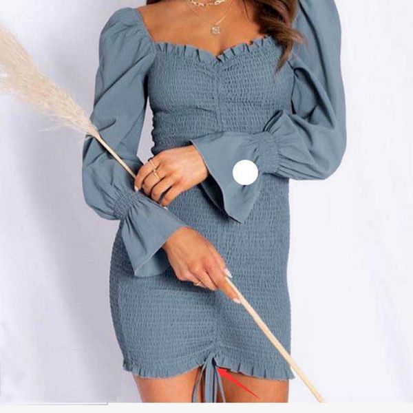 square neck floral print dress women long sleeve bodycon mini dress boho beach dress 210413, Black;gray
square neck floral print dress women long sleeve bodycon mini dress boho beach dress 210413, Black;gray