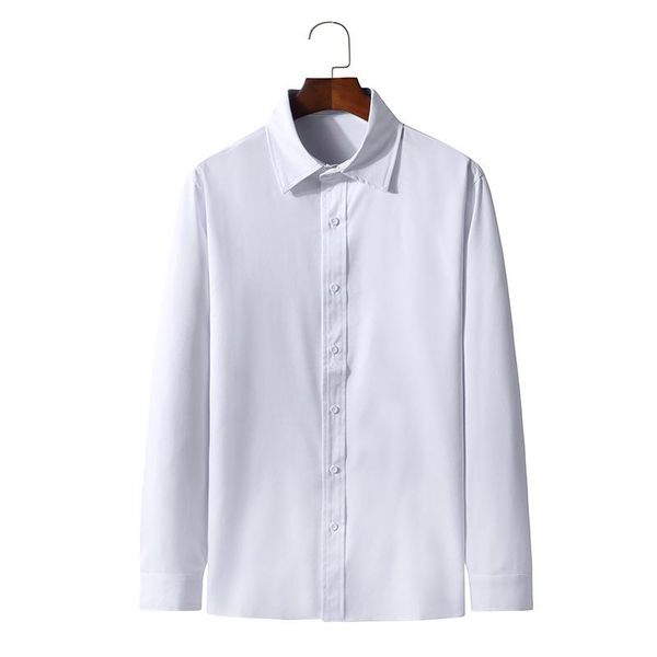 men's casual shirts 2021 spring fall solid color single breasted trim business long sleeve, White;black
men's casual shirts 2021 spring fall solid color single breasted trim business long sleeve, White;black