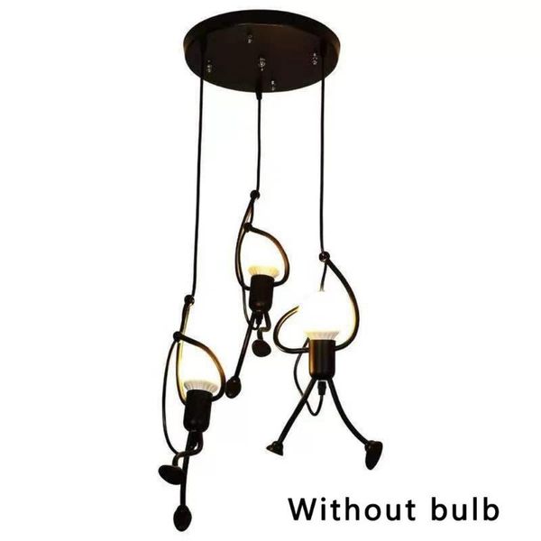 candle holders iron little man chandelier cartoon doll swing villain led ceiling lamp home living room decoration 
candle holders iron little man chandelier cartoon doll swing villain led ceiling lamp home living room decoration