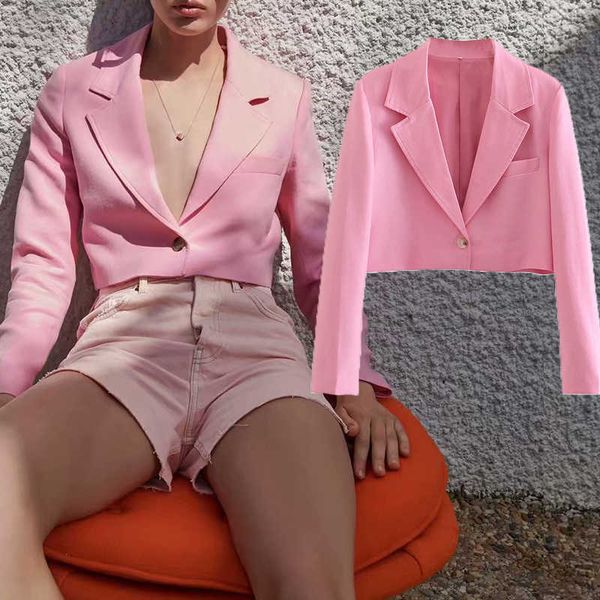 blazer za suit jacket office women s spring fashion simple slim pink casual chic street youth 210601, White;black
blazer za suit jacket office women s spring fashion simple slim pink casual chic street youth 210601, White;black