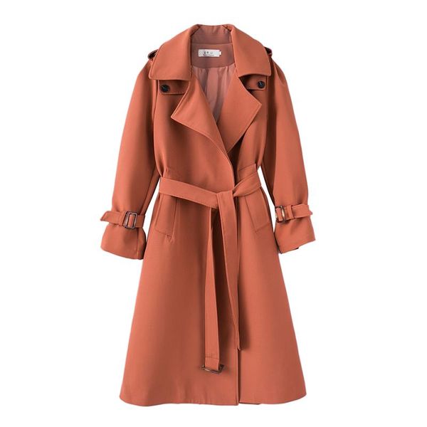 women's trench coats women windbreaker long section with belt button pocket personality temperament leisure holiday, Tan;black
women's trench coats women windbreaker long section with belt button pocket personality temperament leisure holiday, Tan;black