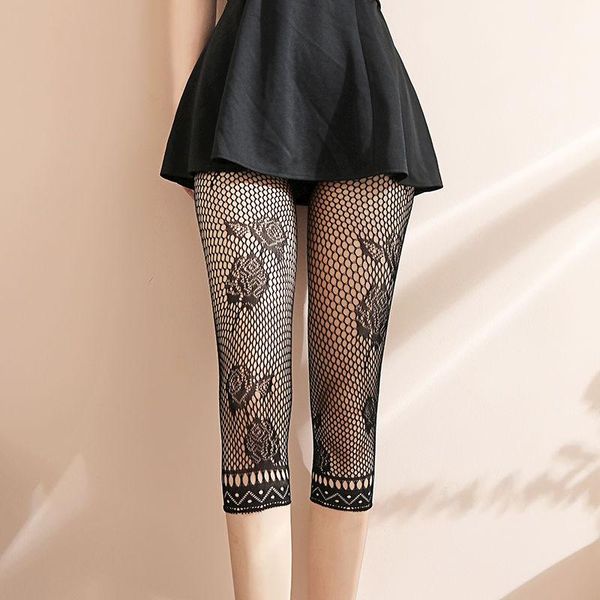women's leggings mesh women perspective pants knee length slim trousers club wear waist stretch thinner outer, Black
women's leggings mesh women perspective pants knee length slim trousers club wear waist stretch thinner outer, Black