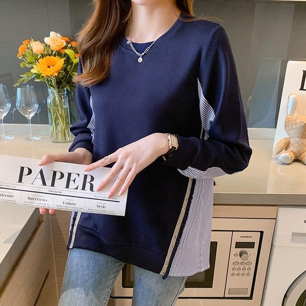 women's hoodies & sweatshirts fashion striped patchwork 2021 spring autumn female casual sweatshirt, Black
women's hoodies & sweatshirts fashion striped patchwork 2021 spring autumn female casual sweatshirt, Black