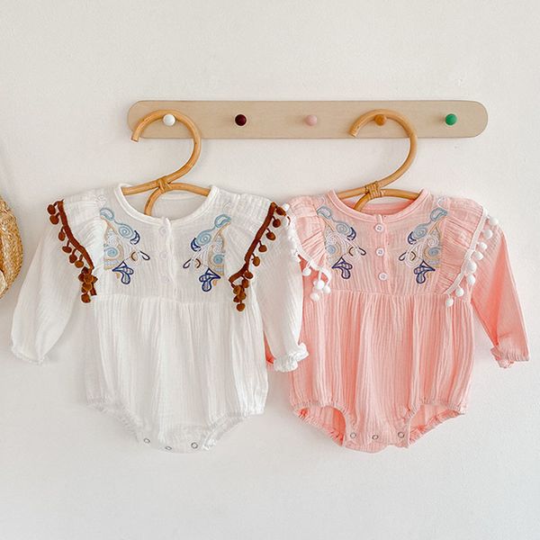 spring autumn infant baby girls embroider rompers clothing kids girl long sleeve rompers clothes, White
spring autumn infant baby girls embroider rompers clothing kids girl long sleeve rompers clothes, White