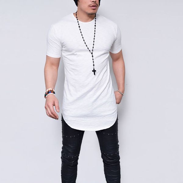 men's t-shirts style men round collar short sleeve t shirt in the long europe and united states shirts y8jr, White;black
men's t-shirts style men round collar short sleeve t shirt in the long europe and united states shirts y8jr, White;black