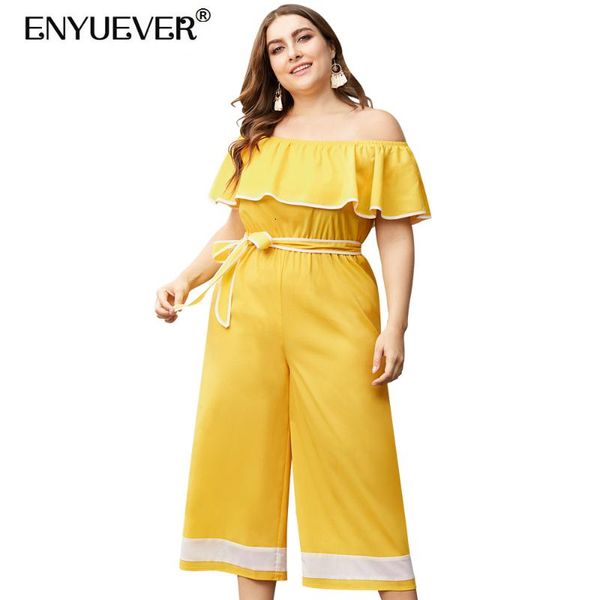 women's jumpsuits & rompers enyuever plus size women jumpsuit romper summer 2021 off shoulder ruffle sleeve belt casual beach yellow wi, Black;white
women's jumpsuits & rompers enyuever plus size women jumpsuit romper summer 2021 off shoulder ruffle sleeve belt casual beach yellow wi, Black;white