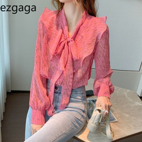ezgaga blouse women bowknot lace up long sleeve spring korean fashion slim thin ladies elegant shirts casual blusas 210430, White
ezgaga blouse women bowknot lace up long sleeve spring korean fashion slim thin ladies elegant shirts casual blusas 210430, White