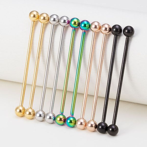 stainless steel industrial barbell cartilage earring long ear stud helix tragus piercing retainer body jewelry, Slivery;golden
stainless steel industrial barbell cartilage earring long ear stud helix tragus piercing retainer body jewelry, Slivery;golden