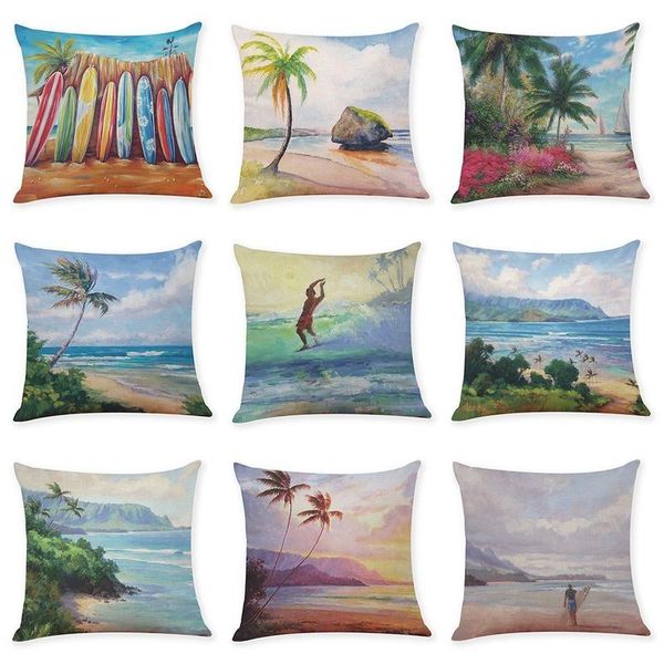 cushion/decorative pillow tropical beach palm oil painting cushion covers modern art decorative sofa throw pillows cover linen 18" pill
cushion/decorative pillow tropical beach palm oil painting cushion covers modern art decorative sofa throw pillows cover linen 18" pill