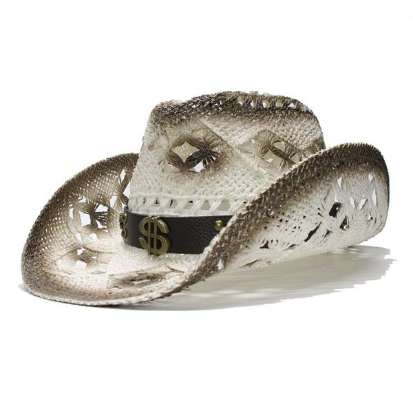 cloches luckylianji retro women's men's summer straw beach wide brim cowboy western cowgirl hat hollow dollar sign leather band(58, Blue;gray
cloches luckylianji retro women's men's summer straw beach wide brim cowboy western cowgirl hat hollow dollar sign leather band(58, Blue;gray