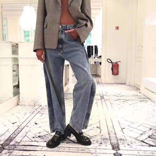 women's jeans 2021 spring and summer straight cut casual pants loose, Blue
women's jeans 2021 spring and summer straight cut casual pants loose, Blue