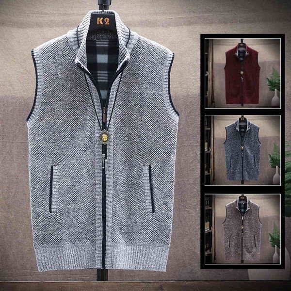men's sweaters spring/fall knitwear sleeveless vest jacket winter solid color warm cashmere wool sweater zippered cardigan mzeo, White;black
men's sweaters spring/fall knitwear sleeveless vest jacket winter solid color warm cashmere wool sweater zippered cardigan mzeo, White;black