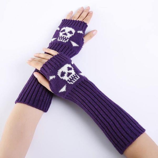 five fingers gloves women winter wrist arm warmer skull knitted long fingerless mitten halloween warm, Blue;gray
five fingers gloves women winter wrist arm warmer skull knitted long fingerless mitten halloween warm, Blue;gray