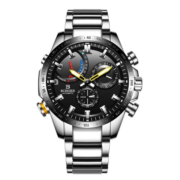 wristwatches genuine luxury swiss binger brand men's automatic mechanical luminous waterproof stainless steel all-steel band fashion wa, Slivery;brown
wristwatches genuine luxury swiss binger brand men's automatic mechanical luminous waterproof stainless steel all-steel band fashion wa, Slivery;brown