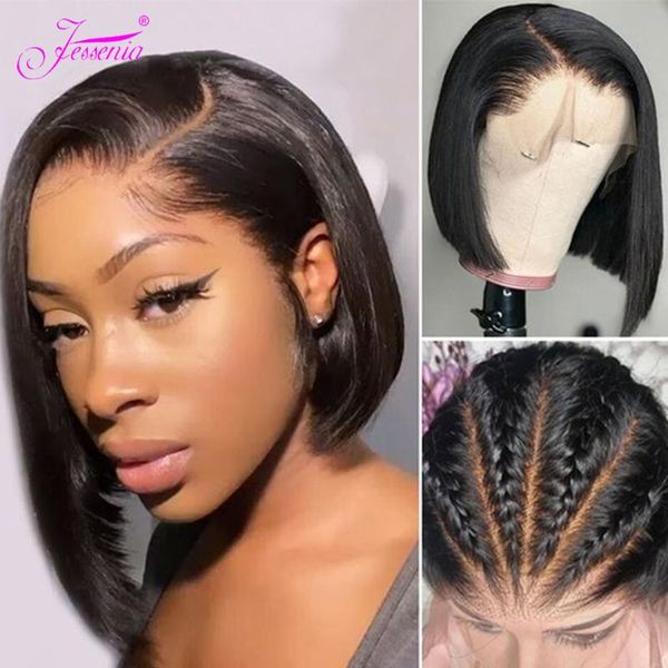 lace wigs closure short bob wig human hair blunt cut pre-plucke brazilian straight for black women 8-14in, Black;brown
lace wigs closure short bob wig human hair blunt cut pre-plucke brazilian straight for black women 8-14in, Black;brown