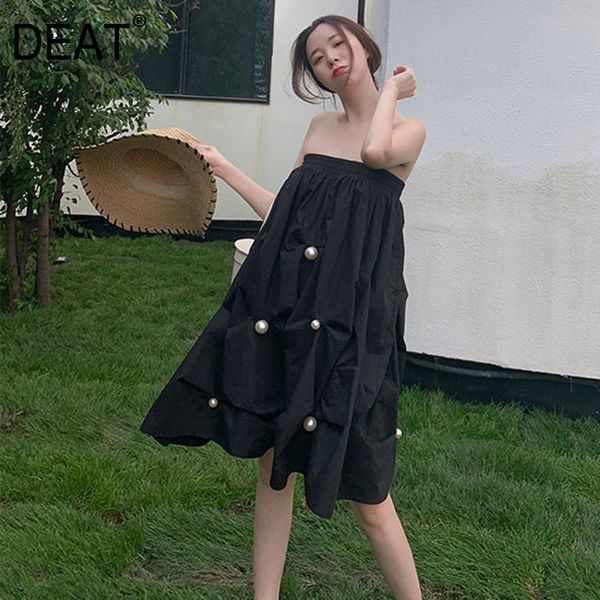 black big pearl irregular pleated high elastic waist half-body ball skirt women fashion spring summer 2f0292 210421
black big pearl irregular pleated high elastic waist half-body ball skirt women fashion spring summer 2f0292 210421
