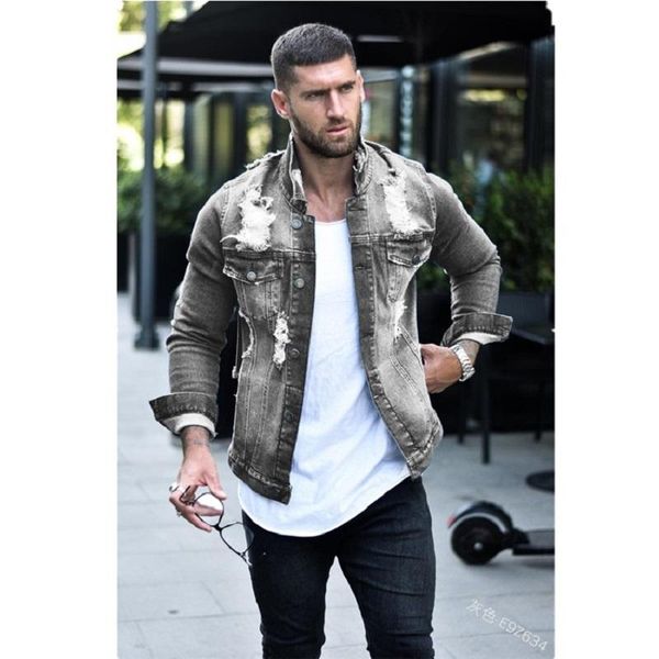 men's jackets wepbel single-breasted lapel denim jacket vintage ripped men casual slim-fit pocket decorative for, Black;brown
men's jackets wepbel single-breasted lapel denim jacket vintage ripped men casual slim-fit pocket decorative for, Black;brown