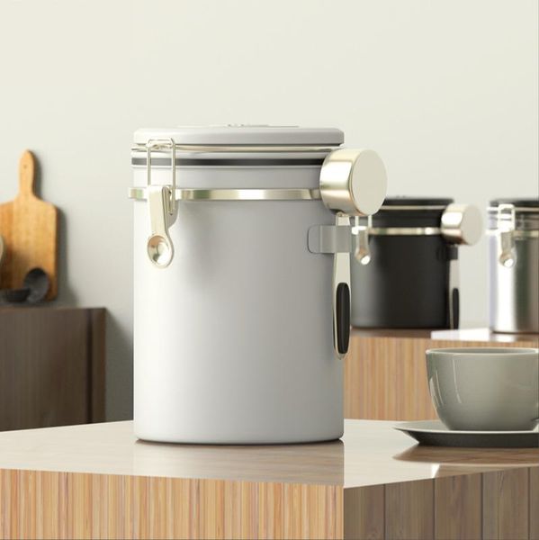 storage bottles & jars sealed coffee bean jar 304 stainless steel kitchen organizer exhaust valve seal container with scoop dried fruit box
storage bottles & jars sealed coffee bean jar 304 stainless steel kitchen organizer exhaust valve seal container with scoop dried fruit box