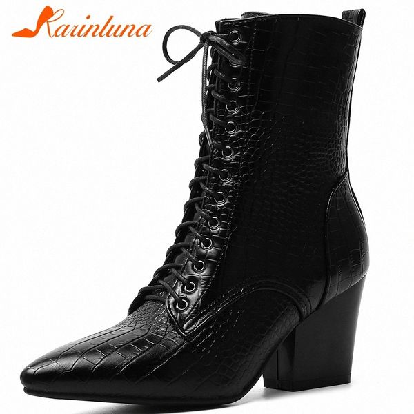 karin new 34 43 ladies high heels boots women pointed toe boots fashion lace up fretwork ankle shoes woman a4oa#, Black
karin new 34 43 ladies high heels boots women pointed toe boots fashion lace up fretwork ankle shoes woman a4oa#, Black