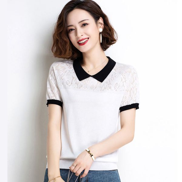 women's sweaters summer in short sleeves women mesh sweaters casual turn-down women's collar pull jumpers cool ladies with female, White;black
women's sweaters summer in short sleeves women mesh sweaters casual turn-down women's collar pull jumpers cool ladies with female, White;black