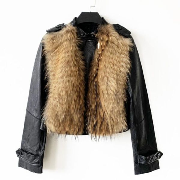 women's leather & faux real fur coat autumn winter genuine jacket women clothes 2021 fashion jackets 100% sheepskin black casaco femini
women's leather & faux real fur coat autumn winter genuine jacket women clothes 2021 fashion jackets 100% sheepskin black casaco femini