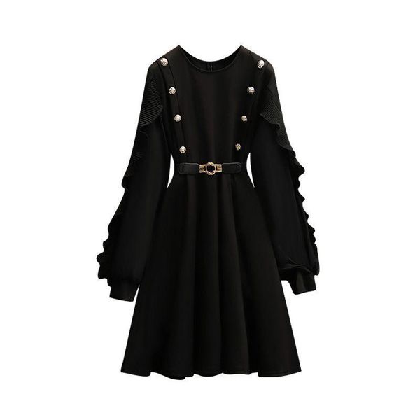 casual dresses black belt dress women full sleeve buttons pullover ruffle mini party birthday robes spring fall lady a-line clothing, Black;gray
casual dresses black belt dress women full sleeve buttons pullover ruffle mini party birthday robes spring fall lady a-line clothing, Black;gray