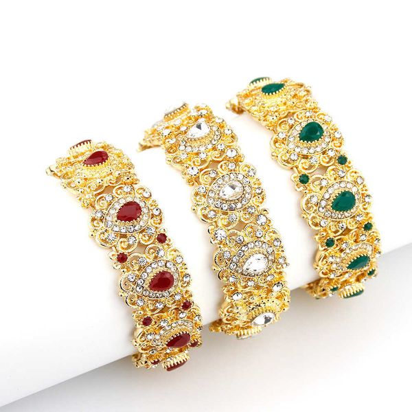 sunspicems 2021 morocco golden bangle cuff bracelet for women c-shaped elastic wire flower crystal jewelry indain dancer bijoux q0719, Black
sunspicems 2021 morocco golden bangle cuff bracelet for women c-shaped elastic wire flower crystal jewelry indain dancer bijoux q0719, Black