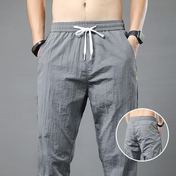 men's pants nine men trendy wild loose sweatpants ice silk summer thin section korean version of the beam casual clothing, Black
men's pants nine men trendy wild loose sweatpants ice silk summer thin section korean version of the beam casual clothing, Black